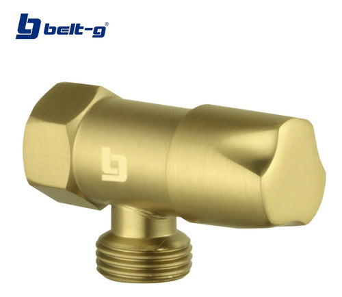 Llave De Arresto 1/2 X 1/2 M/h Acero Inox. Stone Gold Brush