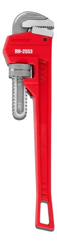 Llave De Tubo Inglesa De 14 Pulgadas Ronix Rh-2553 Ajustable Rojo