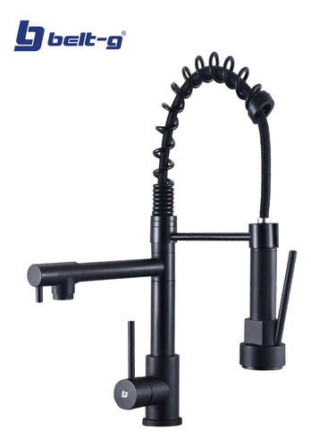 Grifo Fregadero Monomando Bridge Doble Black - Gri-1491