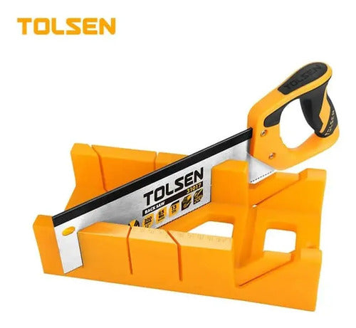 Caja De Ingletes Con Juego De Sierra Tolsen