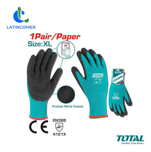 Guantes De Nitrilo Total Revestimiento Endurecido Xl Turquesa