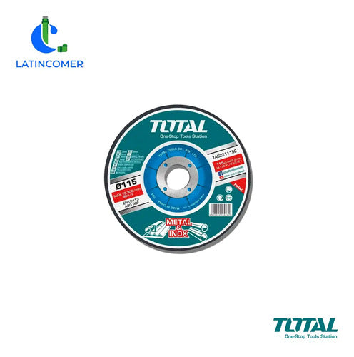 Disco De Corte P/ Metal 7 X1/8¨x7/8 T42 - Total Turquesa