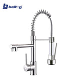 Grifo Fregadero Monomando Bridge Doble Brushed - Gri-1490 Plateado Cepillado
