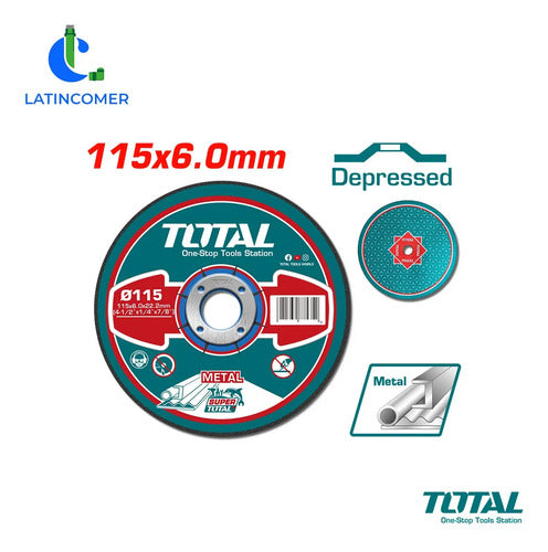 Disco Desbaste 4 1/2x1/4x7/8 Metal Azul Petróleo