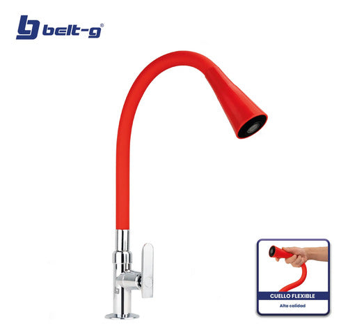 Cuello De Cisne Flexible Red Manilla Time Abs Plus Rojo Mate