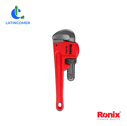Llave De Tubo Inglesa De 8 Pulgadas Ronix Rh-2550 Ajustable Rojo