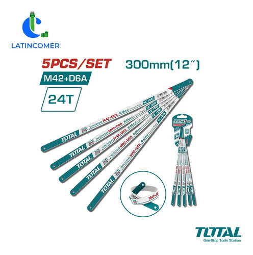 Juego De Hojas Para Segueta Bi-metal 12/300mm 24 Tpi