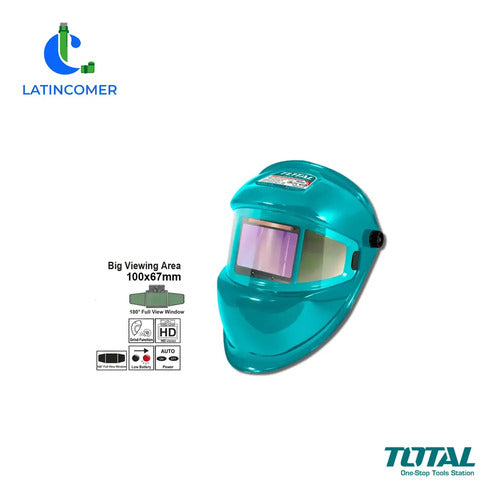 Careta Para Soldador 100x67mm - Total Azul Petróleo Liso