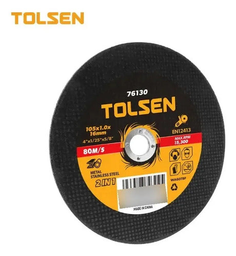 Disco Corte Plano Tolsen Amarillo