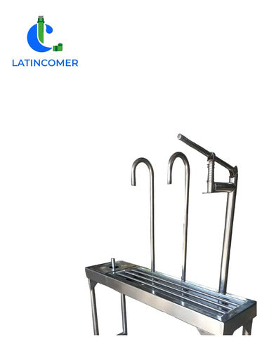 Mesa De Llenado En Acero Inx. Para Botellones - De 3 Picos