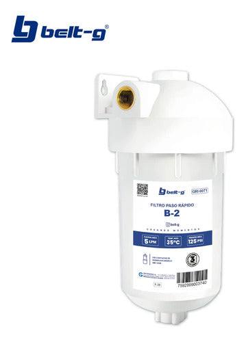 Filtro Paso Rapido B-2 Nevera Dispensador Agua Rosca Metal.