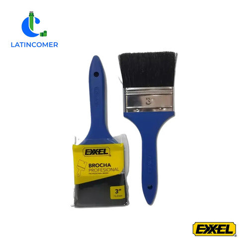 Brocha Cerda Mango Plastico - 3 Azul