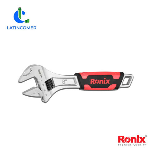 Llave Ajustable Con Mango De Tpr De 6 Pulgadas Ronix Plateado