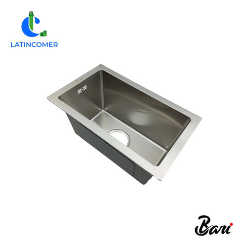 Fregadero Lava Copa Acero Inox Brushed Bajo Tope Plateado