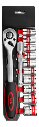 Juego De Dados Milimétricos Rachet 1/2 Ronix Set. 12 Piezas