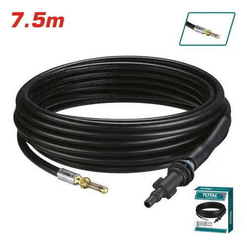 Manguera De Alta Presion 7.5 M P/ Limpieza De Tuberia Total Negro