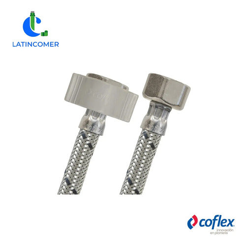 Canilla Acero 1/2 X 1/2 55cm Mm Plateado