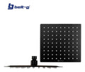 Regadera Anticalcarea 8 Ultra Plana Cuadrada Black Plateado Cromado