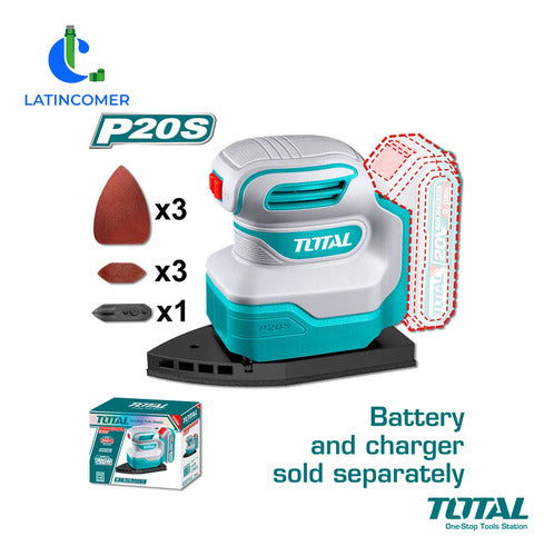 Lijadora De Palma Inalambrica 20v 12000rpm - Total Azul Petróleo
