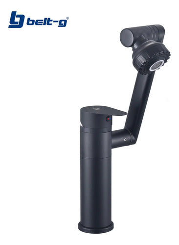 Grifo Lavamanos Monomando Zoe 360 Black - Gri-1489