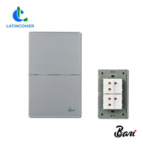 Bari Serie Grigio - Interruptor Doble
