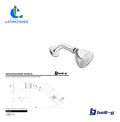 Regadera Cebolla Mod. Perita Metal C/brazo Y Roseta Gris Cromado