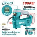 Compresor De Aire Inalámbrico 20v 160 Psi/11 Bar Total