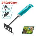 Mini Rastrillo De Jardinería 270mm Marca Total Tuquesa/negro