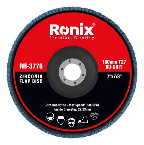 Disco Flap Grano 80 Para Lijado Marca Ronix