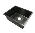 Fregadero Una Tina Acero Inoxidable Negro Bajo Tope 55x45x22