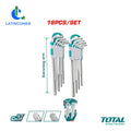 Juego De Llaves (l) Hexagonales + Torx 18 Piezas - Total Gris