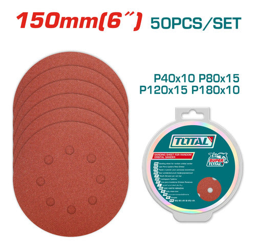 Lija Circular P/lijadora Orbital P40- P80- P120-p180 50pzas