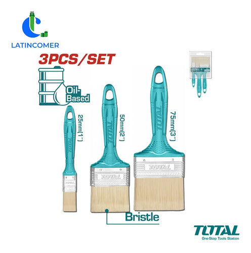 Juego De Brochas De 3pzs 1'',2'',3'' - Total Azul Petróleo