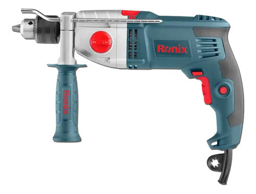 Taladro Percutor 1050w 1/2 Ronix De Impacto 13mm 2 Velocidad Azul Petróleo 50/60hz