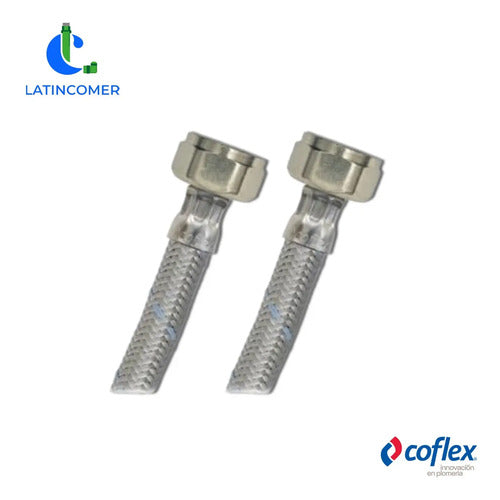 Canilla Acero 1/2 X 1/2 55cm Pp Plateado