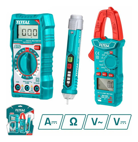 Kit Para Electricista 3 Piezas Total Tools Azul Petróleo