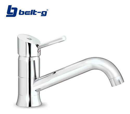 Grifo Fregadero Monomando Hat Pico Moe - Gri-0400 Gris Brillante