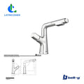 Grifo Lavamanos Monomando Extensible Valet Brushed -gri-1624 Plateado Brillante