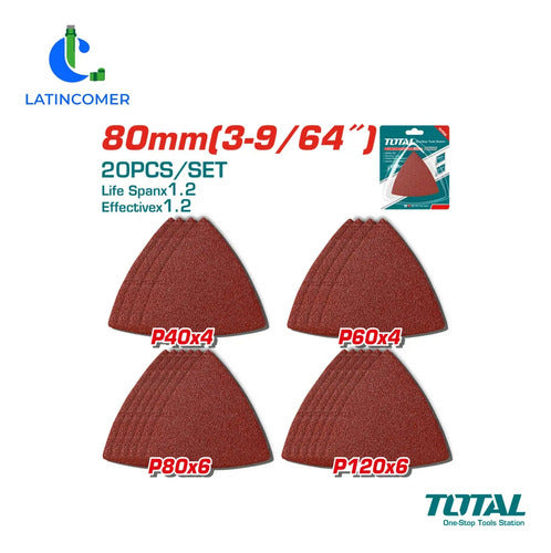 Juego De Lijas Delta 40p 60p 80p 120p - Total