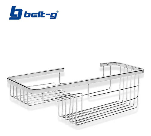 Jabonera Rejilla Acero Inox. Cromada Alta - Gri-1163 Plateado