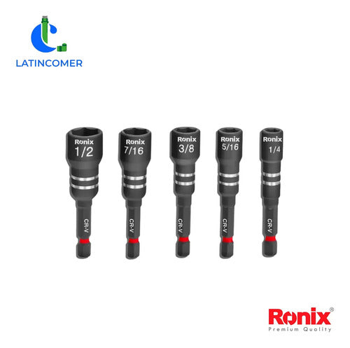 Juego De Copas Con Vastago Hex 5pcs Ronix