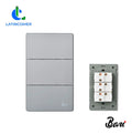 Bari Serie Cenere - Interruptor Triple