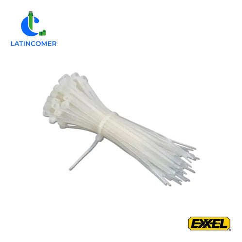 Tirraje Plastico Blanco 3.5x200mm 50pzas Blanco