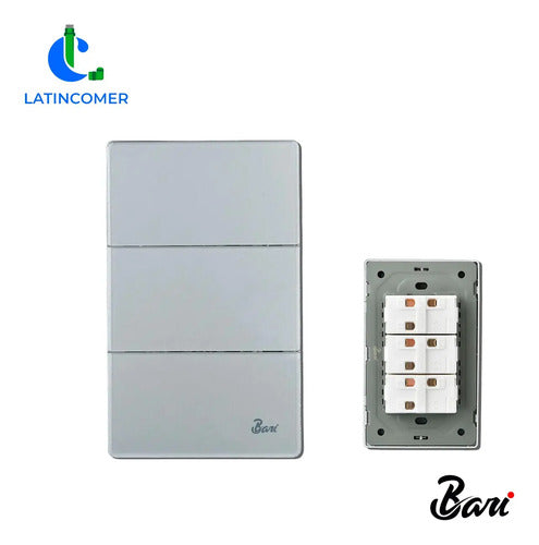 Bari Serie Grigio - Interruptor Triple