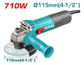 Esmeril Angular De 4-1/2 710w 12000 Rpm 5/8 - Total Turquesa 50 60hz