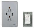 Bari Serie Grigio - Toma Corriente Doble Usb