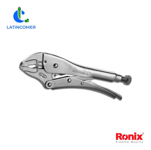 Alicate De Presión Curvo 10 PuLG. Ronix Rh-1413 Pinza Curva Plateado
