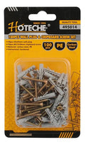 Juego De Tornillos P/aglomerado 3.5x30mm Y Ramplug Hoteche