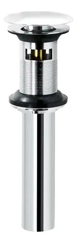 Desague Lavamanos Metal Clicker Mod.hongo (con Rebose) Plateado