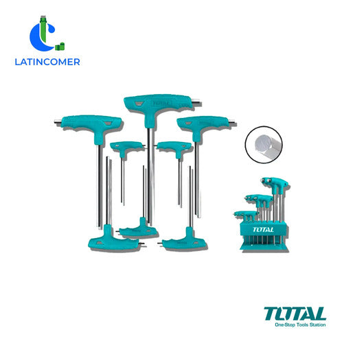 Juego De Llaves Hexagonales Con Mango En T De 8 Piezas Gris